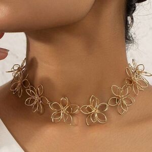bohemian flower necklace A296